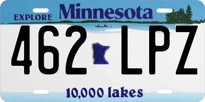 MN license plate 462LPZ