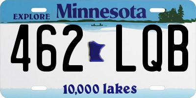 MN license plate 462LQB