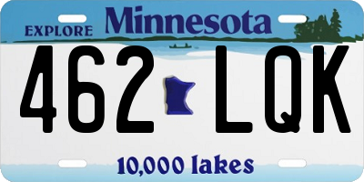 MN license plate 462LQK