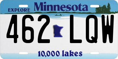 MN license plate 462LQW