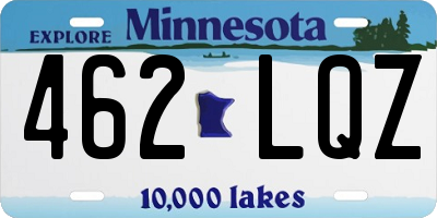 MN license plate 462LQZ