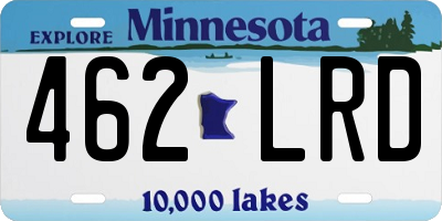 MN license plate 462LRD