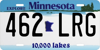 MN license plate 462LRG