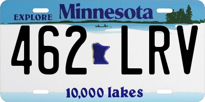 MN license plate 462LRV