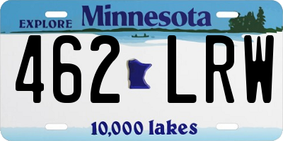 MN license plate 462LRW