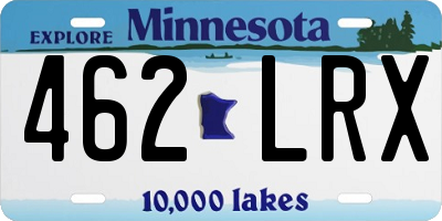 MN license plate 462LRX