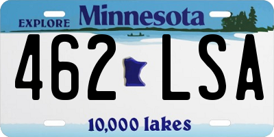 MN license plate 462LSA