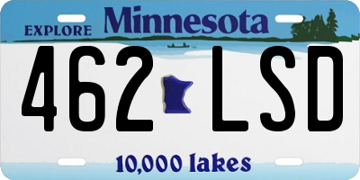 MN license plate 462LSD