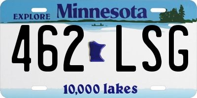 MN license plate 462LSG