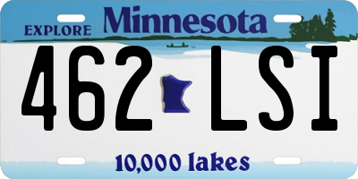 MN license plate 462LSI