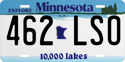 MN license plate 462LSO