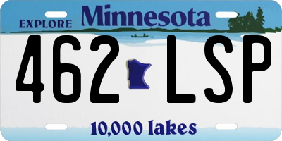 MN license plate 462LSP