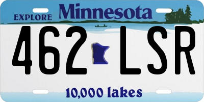 MN license plate 462LSR