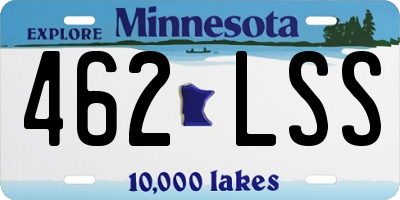 MN license plate 462LSS