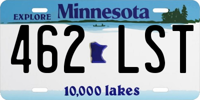 MN license plate 462LST