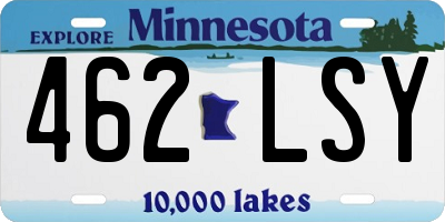MN license plate 462LSY