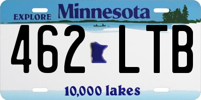 MN license plate 462LTB