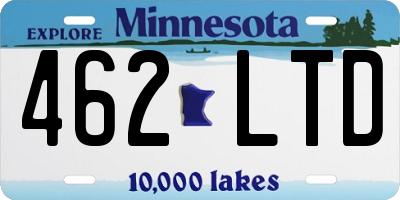 MN license plate 462LTD