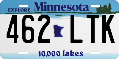 MN license plate 462LTK