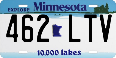 MN license plate 462LTV
