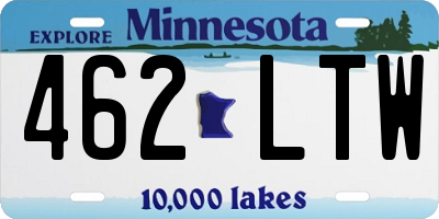 MN license plate 462LTW