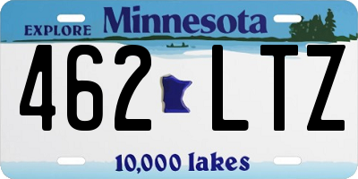 MN license plate 462LTZ