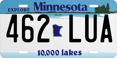 MN license plate 462LUA