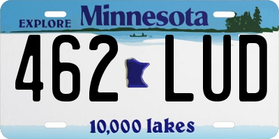 MN license plate 462LUD