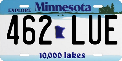 MN license plate 462LUE