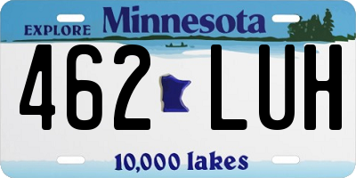 MN license plate 462LUH