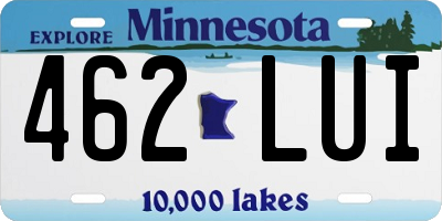 MN license plate 462LUI