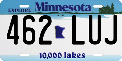 MN license plate 462LUJ