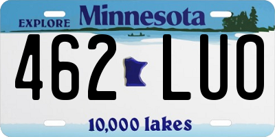 MN license plate 462LUO