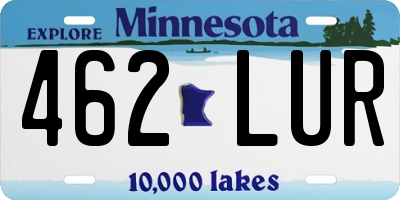 MN license plate 462LUR