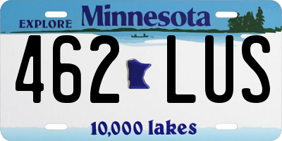 MN license plate 462LUS