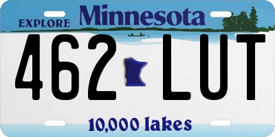 MN license plate 462LUT
