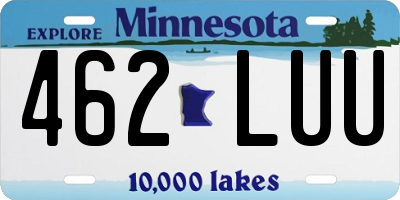 MN license plate 462LUU