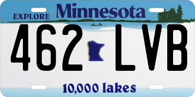 MN license plate 462LVB