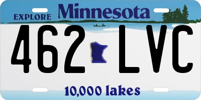 MN license plate 462LVC