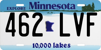 MN license plate 462LVF