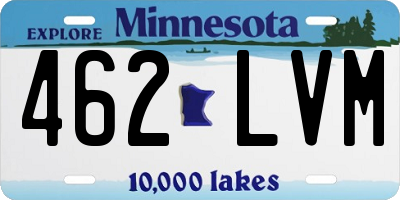 MN license plate 462LVM