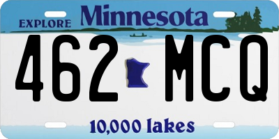 MN license plate 462MCQ