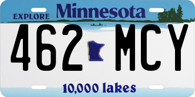 MN license plate 462MCY