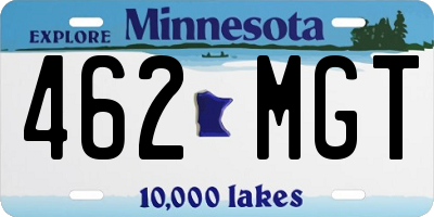 MN license plate 462MGT