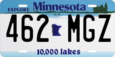 MN license plate 462MGZ