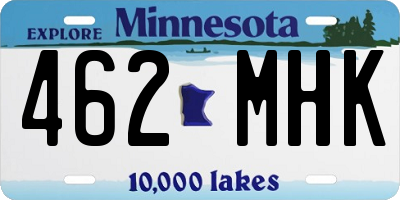 MN license plate 462MHK