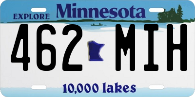MN license plate 462MIH