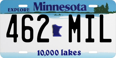 MN license plate 462MIL