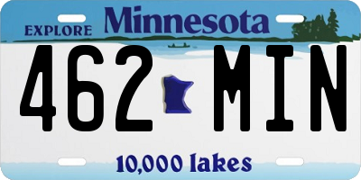 MN license plate 462MIN