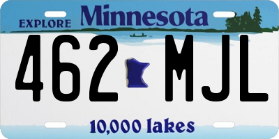 MN license plate 462MJL